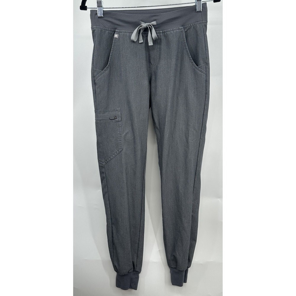 FIGS Zamora Jogger Scrub Pants Mid-Rise Gray Nurse Doctor Hospital Women's‎ XS